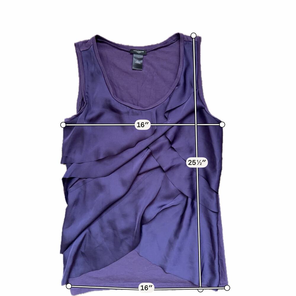 3 for $9 Ann Taylor Ribbon Purple Tank Top S EUC - Picture 2 of 5